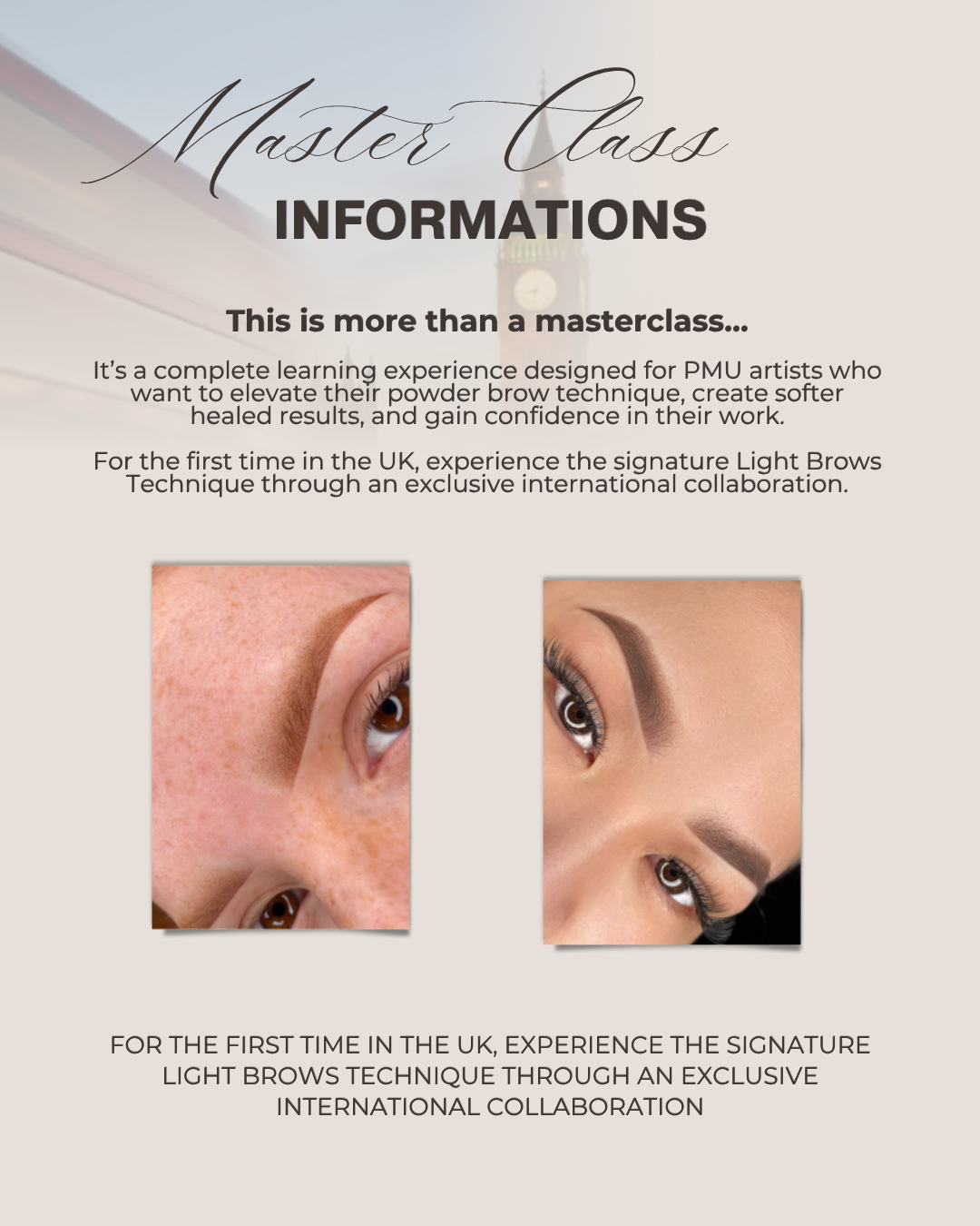LIGHT BROW MASTERCLASS with Pauline Briand