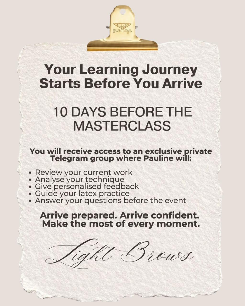 LIGHT BROW MASTERCLASS with Pauline Briand