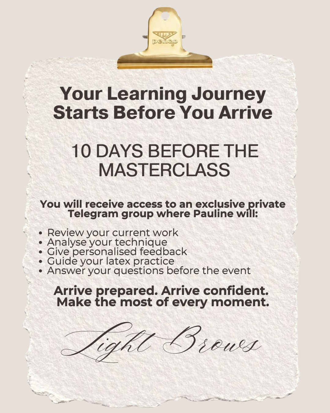 LIGHT BROW MASTERCLASS with Pauline Briand